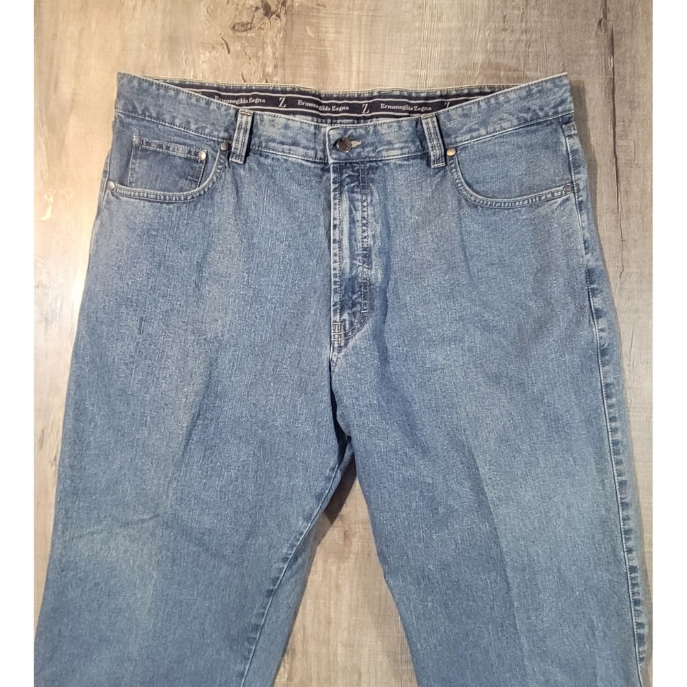 Ermenegildo Zegna Made in Italy 42x29 Blue Medium Wash‎ Denim Designer Jeans EUC